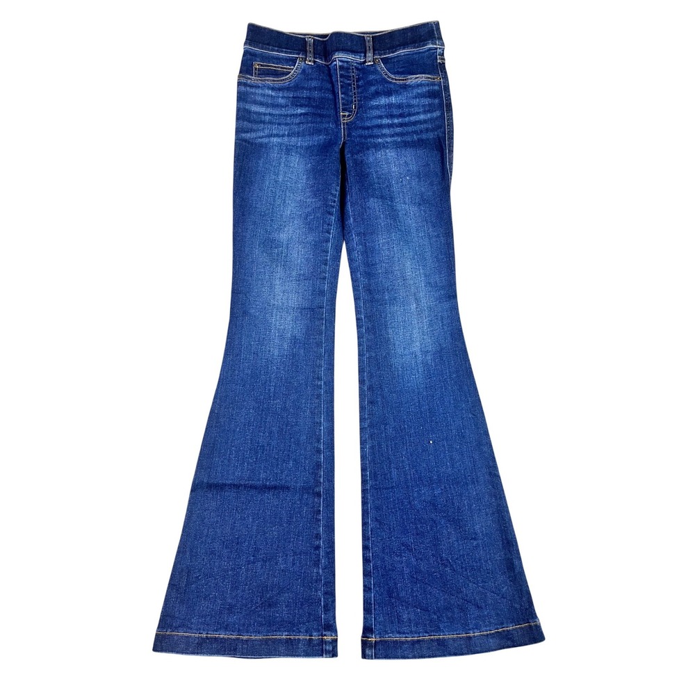 Spanx Clean Indigo Bootcut Trouser Jeans High Rise Pull On Small Petite Flare
